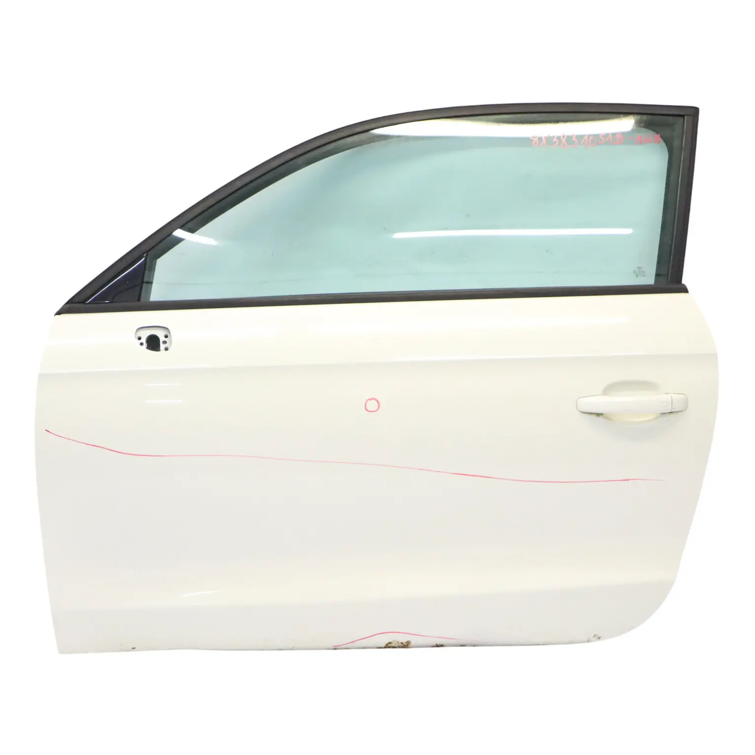 Audi A1 8X Door Front Left N/S Covering Panel Amalfi White - Y9K