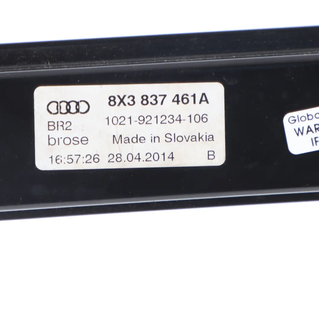 Audi A1 8X Hatchback Door Window Lifter Regulator Front Left N/S - SKU 8X3837461A - Part number 8X3837461A