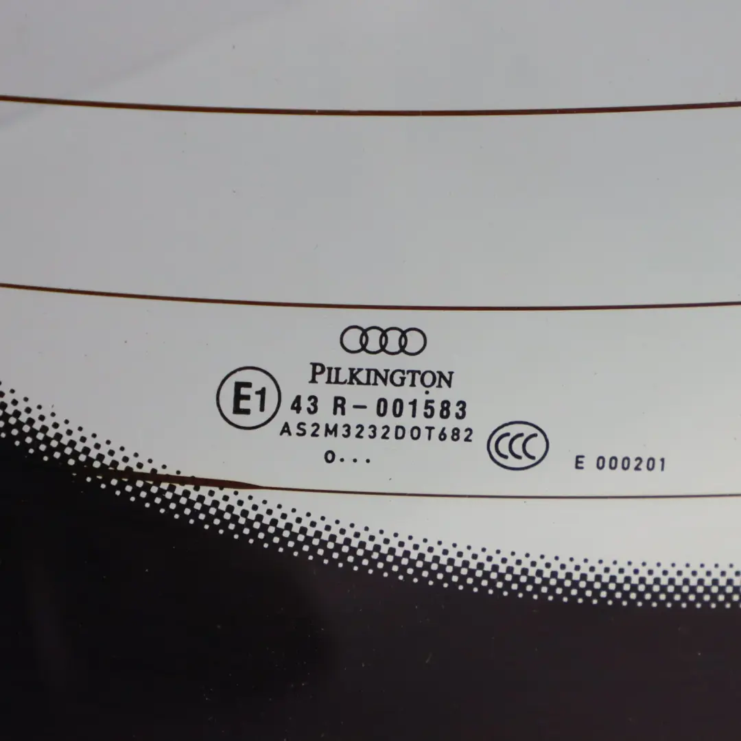 Audi A1 8X Rear Boot Trunk Lid Tailgate Window AS2 Glazing - SKU 8X3845501A - Part number 8X3845501A