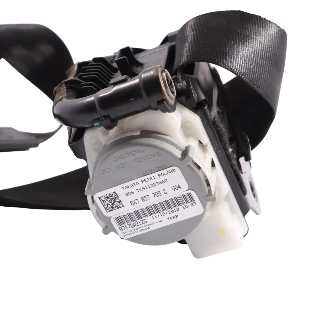 Audi A1 8X Front Passenger Side Seat Belt Buckle Latch Lower Belt - SKU 8X3857705C - Part number 8X3857705C