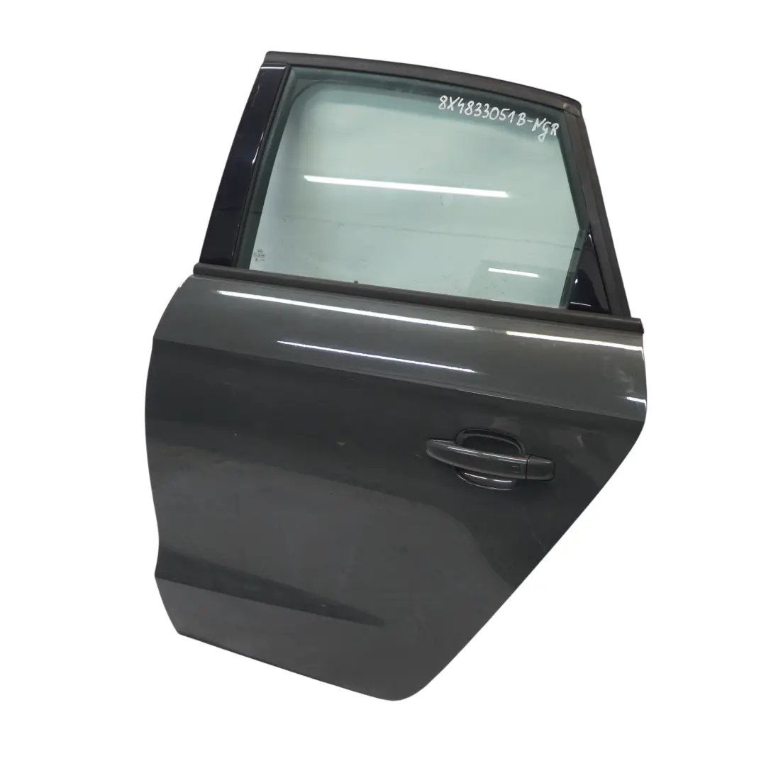 Audi A1 8X Rear Door Left N/S Nano Grey Metallic - X7M - SKU 8X4833051B-NGR - Part number 8X4833051B