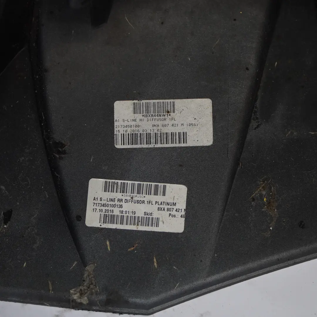 Audi A1 8X Rear Bumper Panel PDC Parktronic Brilliant Black Metallic - LY9B - SKU 8XA807067D-BBL - Part number 8XA807067D