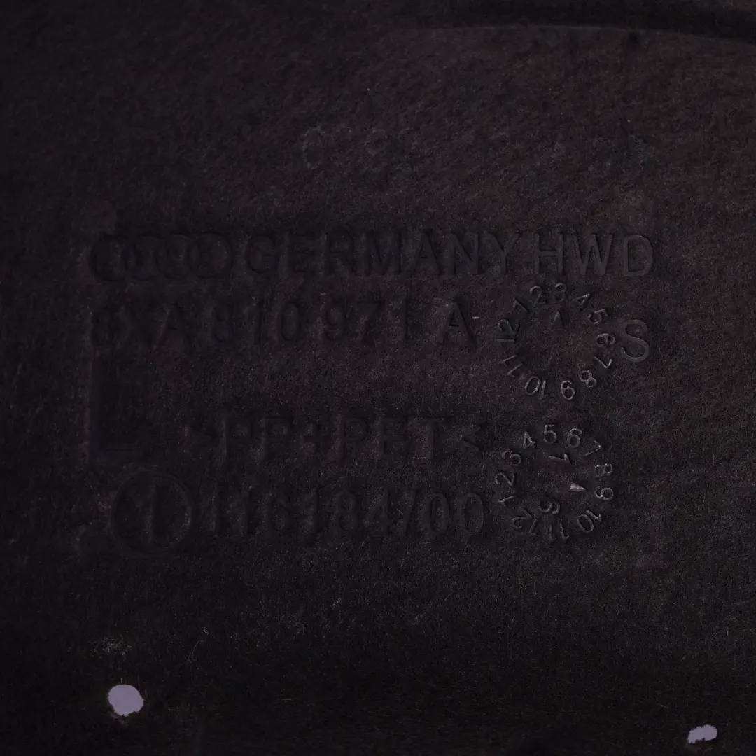 Garniture Garde Boue Passage Roue Arrière Gauche pour Audi A1 8X à propos du numéro de pièce 8XA810971A Audi A1 8X Garniture Garde Boue Passage Roue Arrière Gauche - SKU 8XA810971A - Numéro de pièce 8XA810971A