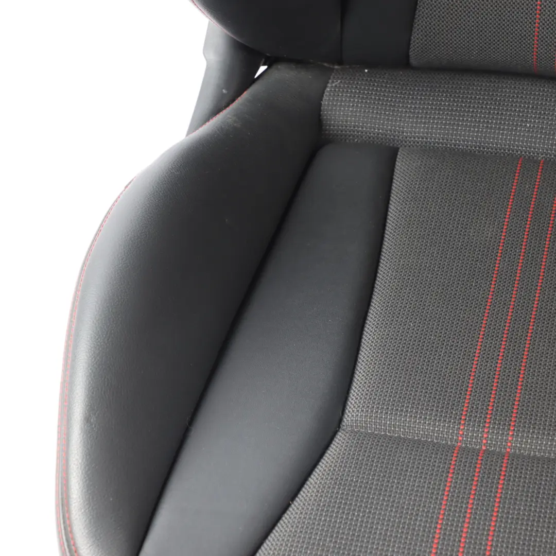 Audi S1 8X 5 Door Sport Seat Front Left N/S Half Leather Black Soul Tomato Red - SKU 8XG881805 - Part number 8XG881805