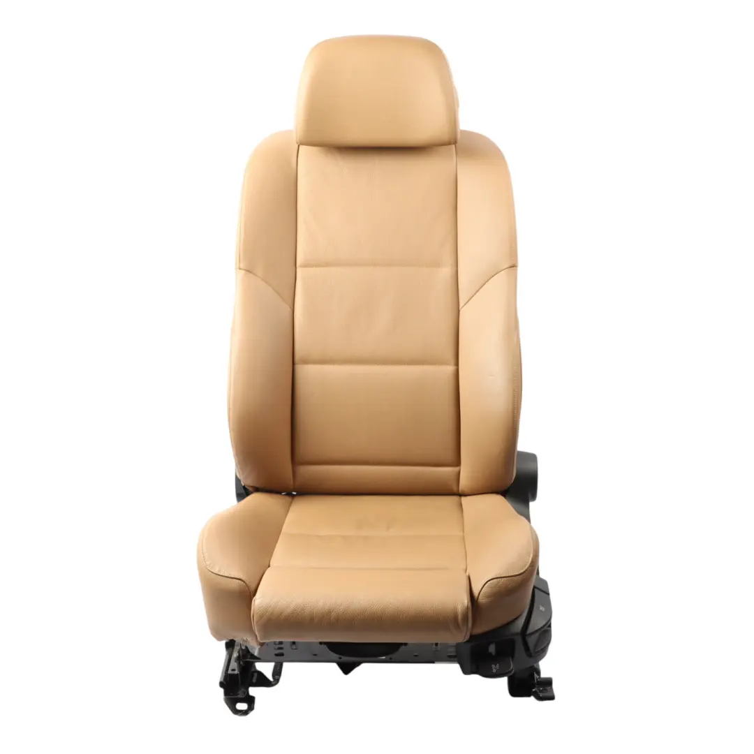 Front Left N/S Interior Leather Dakota Natural Brown to BMW E60 E61 Sport Seat with Part number 9126327 BMW E60 E61 Sport Seat Front Left N/S Interior Leather Dakota Natural Brown - SKU 9126327-2 - Part number 9126327