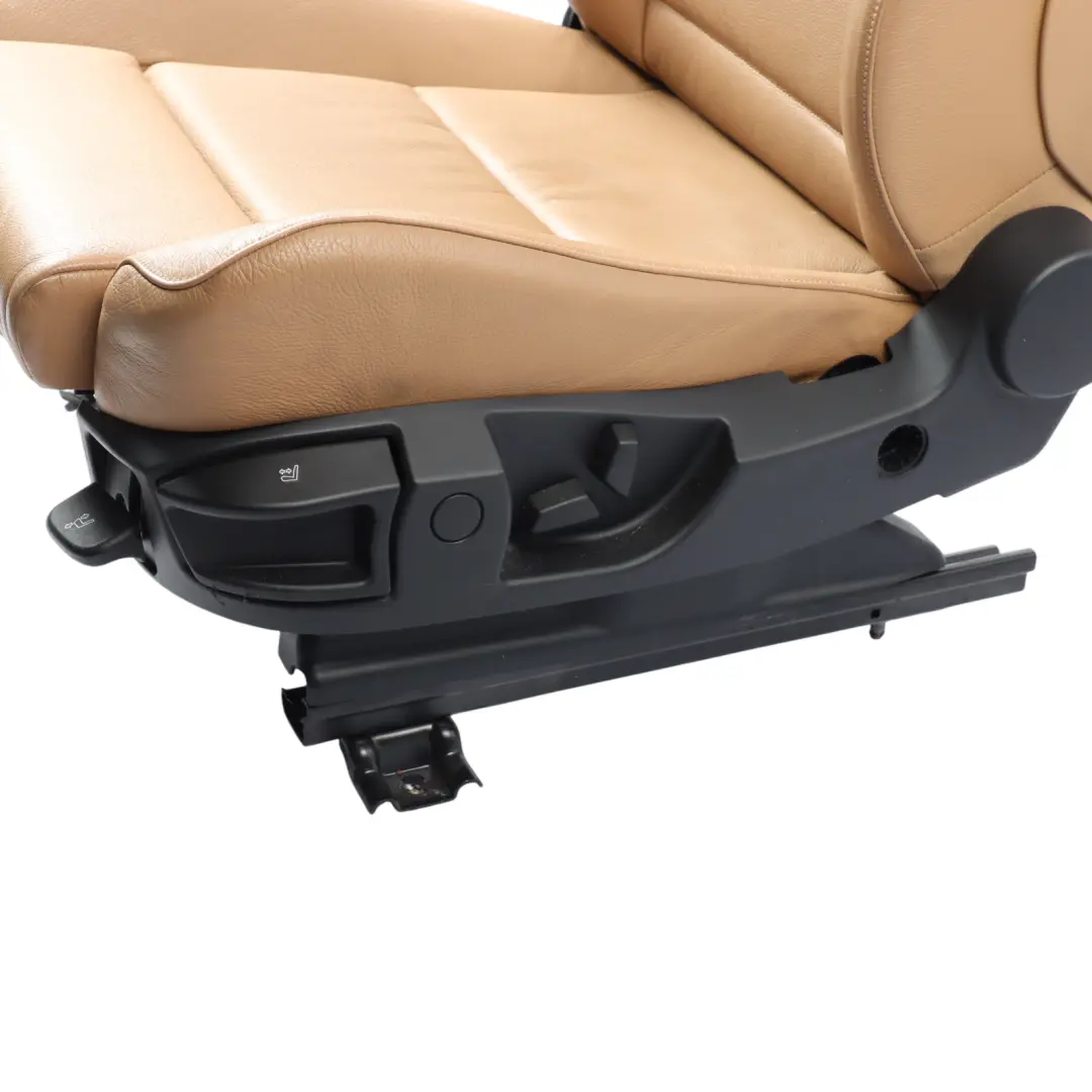 Front Left N/S Interior Leather Dakota Natural Brown to BMW E60 E61 Sport Seat with Part number 9126327 BMW E60 E61 Sport Seat Front Left N/S Interior Leather Dakota Natural Brown - SKU 9126327-2 - Part number 9126327