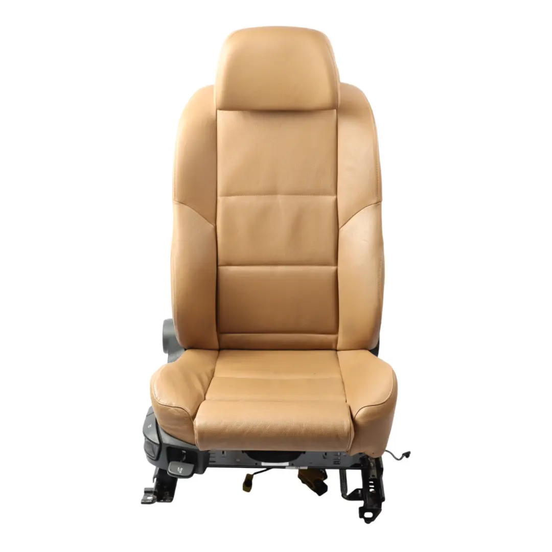 Front Right O/S Interior Leather Dakota Natural Brown to BMW E60 E61 Sport Seat with Part number 9126327 BMW E60 E61 Sport Seat Front Right O/S Interior Leather Dakota Natural Brown - SKU 9126327-3 - Part number 9126327