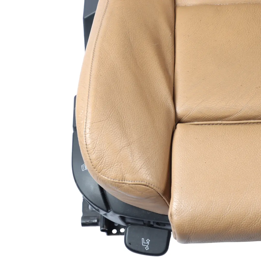 Front Right O/S Interior Leather Dakota Natural Brown to BMW E60 E61 Sport Seat with Part number 9126327 BMW E60 E61 Sport Seat Front Right O/S Interior Leather Dakota Natural Brown - SKU 9126327-3 - Part number 9126327