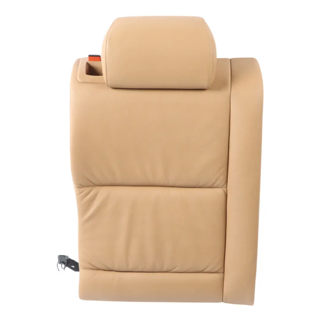 BMW E61 Touring Backrest Rear Right O/S Seat Back Cover Natural Brown Leather - SKU 9126504 - Part number 9126504
