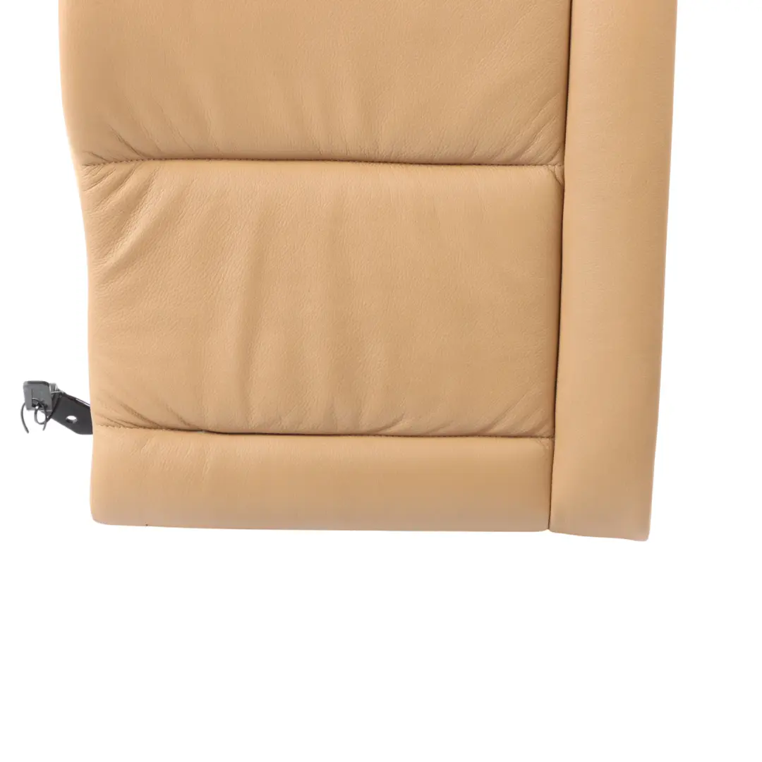 BMW E61 Touring Backrest Rear Right O/S Seat Back Cover Natural Brown Leather - SKU 9126504 - Part number 9126504