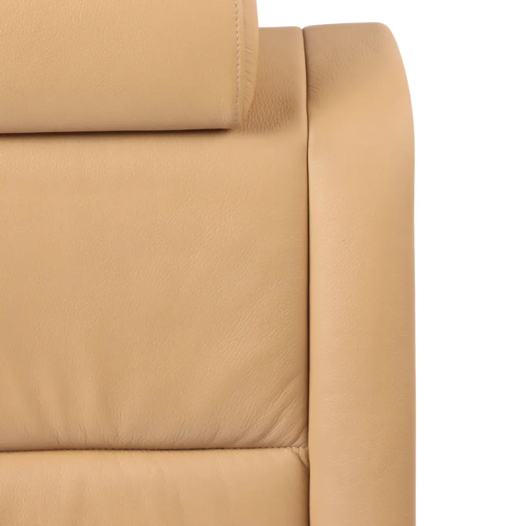 BMW E61 Touring Backrest Rear Right O/S Seat Back Cover Natural Brown Leather - SKU 9126504 - Part number 9126504