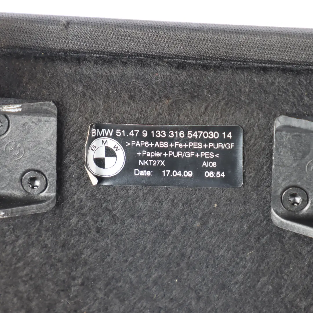 Window Shelf Parcel Load Cover to BMW X6 E71 F16 Rear with Part number 9133316 BMW X6 E71 F16 Rear Window Shelf Parcel Load Cover - SKU 9133316-1 - Part number 9133316