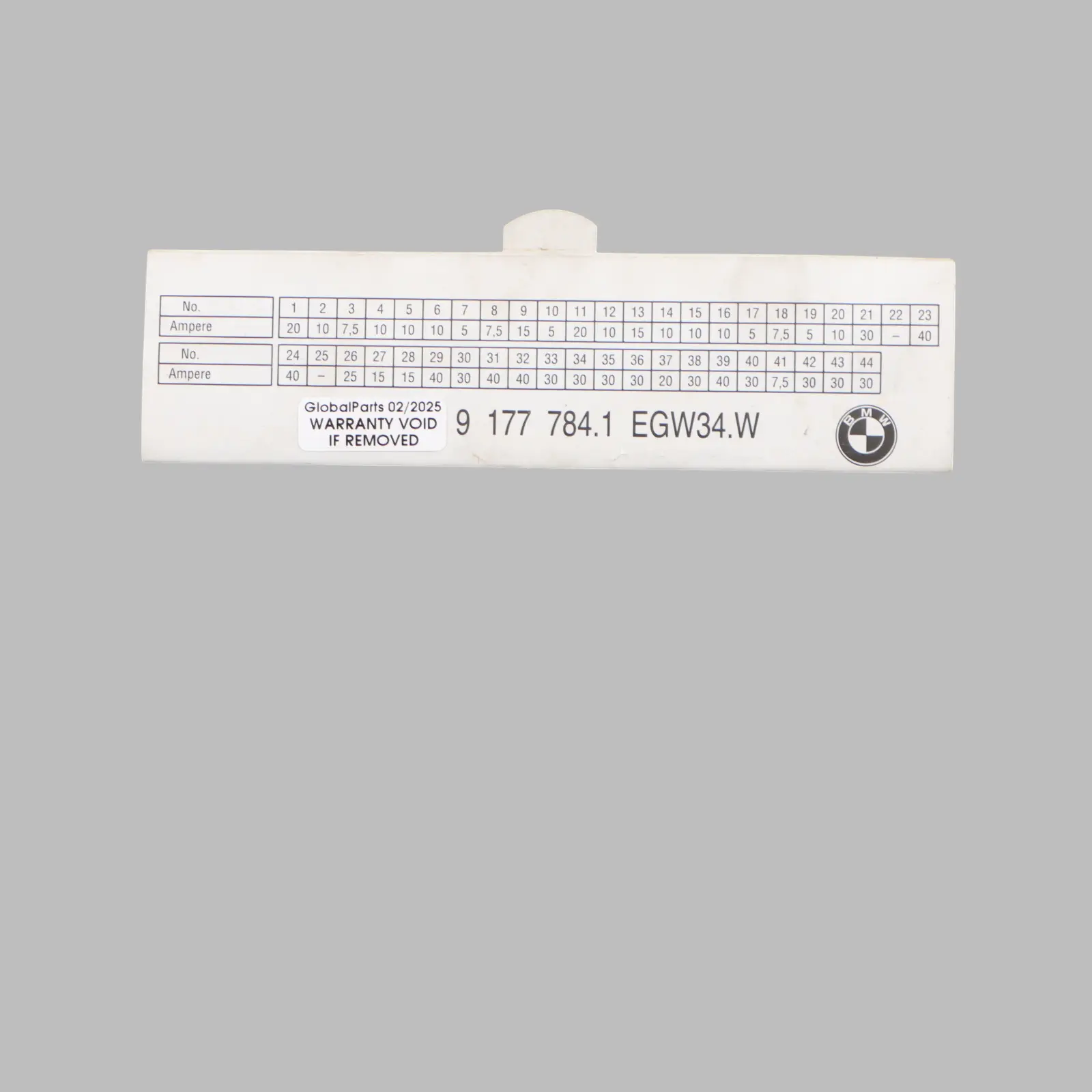 BMW X5 E70 X6 E71 X6 E72 Schéma De Regroupement De La Boîte À Fusibles 9177784