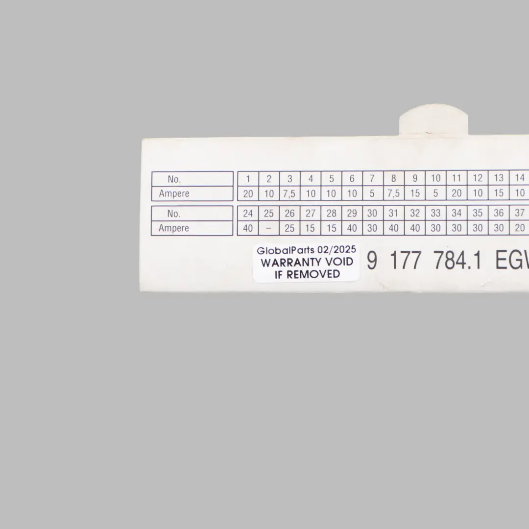 BMW X5 E70 X6 E71 X6 E72 Map Fuse Box Grouping Diagram Card - SKU 9177784 - Part number 9177784
