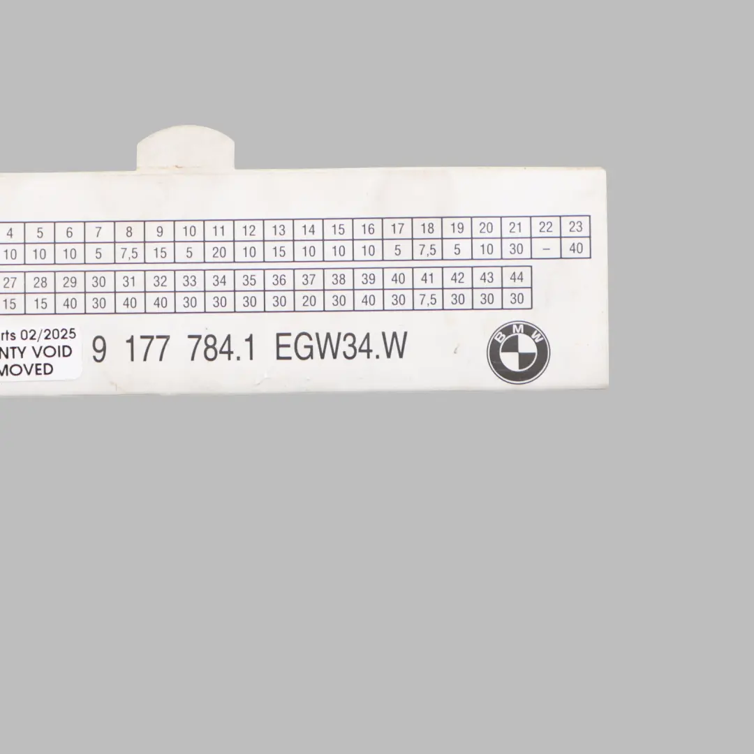 BMW X5 E70 X6 E71 X6 E72 Map Fuse Box Grouping Diagram Card - SKU 9177784 - Part number 9177784