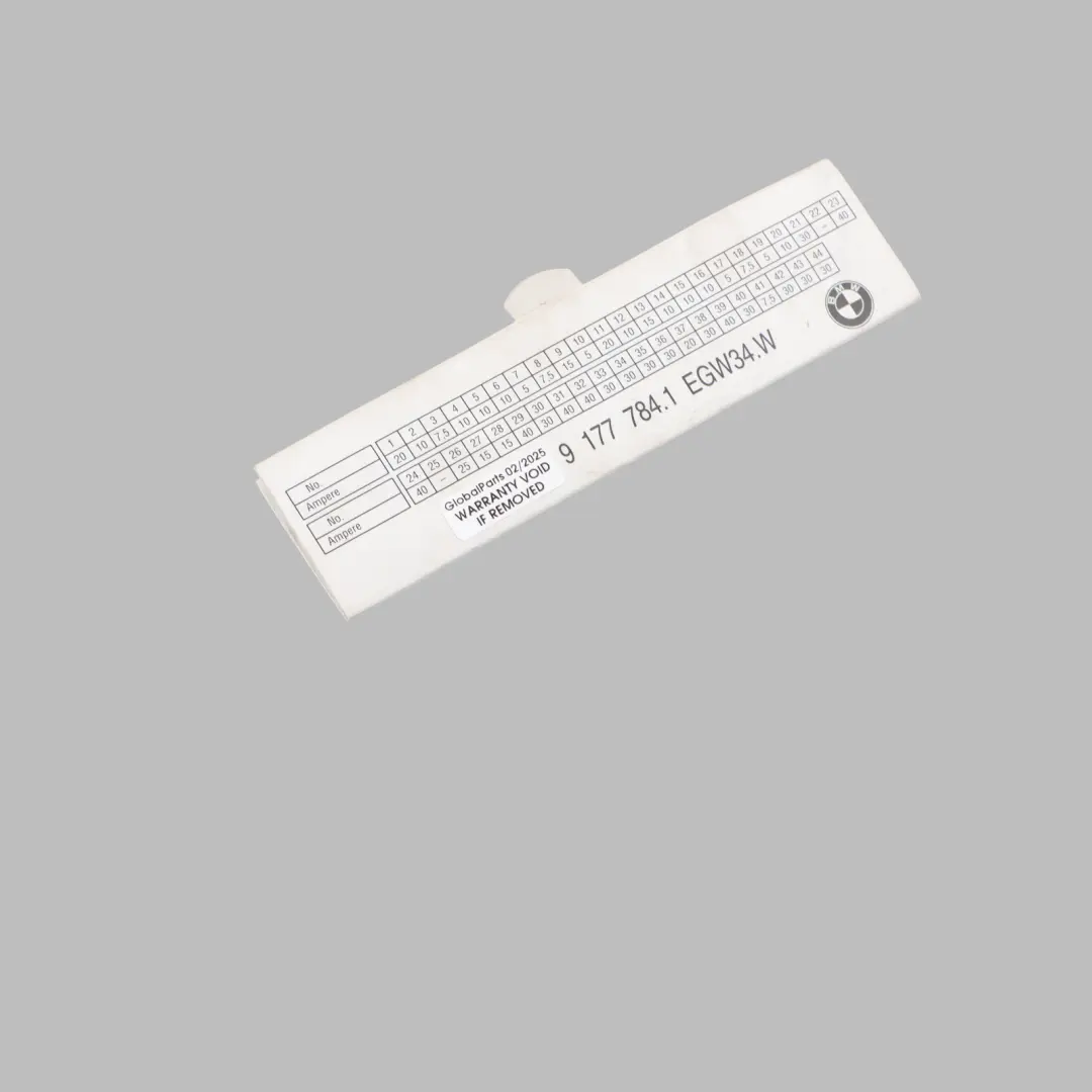 BMW X5 E70 X6 E71 X6 E72 Map Fuse Box Grouping Diagram Card - SKU 9177784 - Part number 9177784