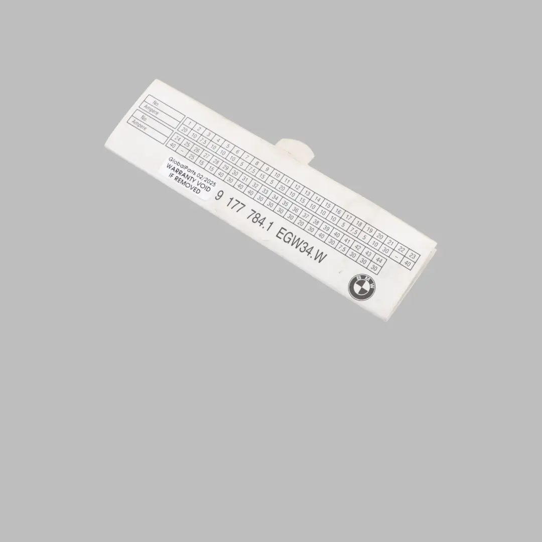 BMW X5 E70 X6 E71 X6 E72 Map Fuse Box Grouping Diagram Card - SKU 9177784 - Part number 9177784