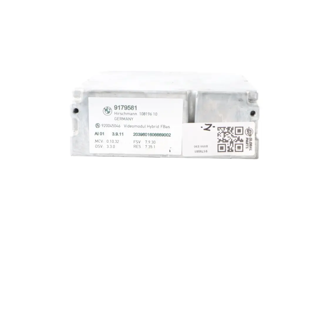 BMW E90 FBAS Analog Video TV Module Control Unit ECU - SKU 9179581 - Part number 9179581