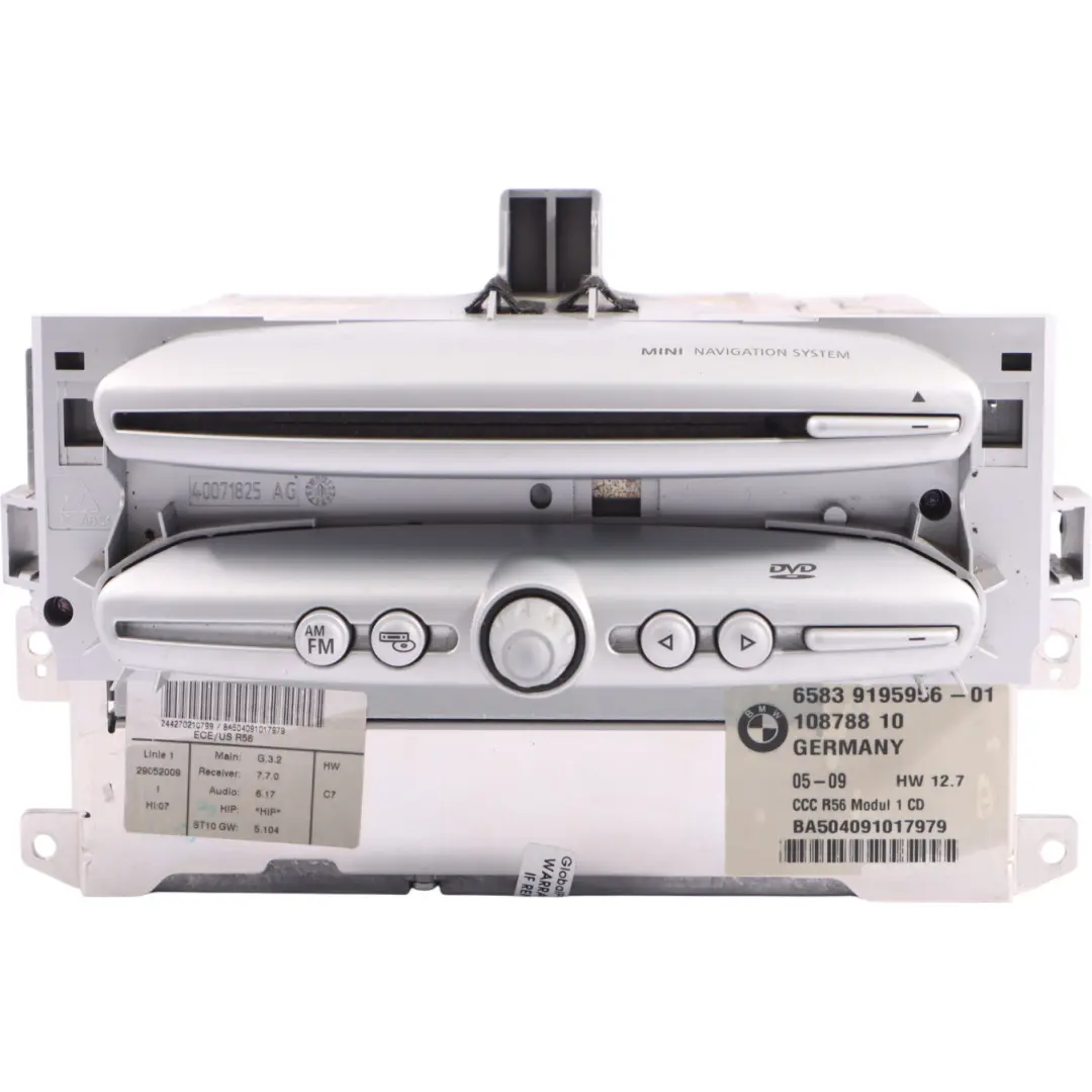 Navegación Unidad Principal Navegación Satélite para Mini Cooper R55 R56 R57 con número de pieza 9195956 Mini Cooper R55 R56 R57 Navegación Unidad Principal Navegación Satélite - SKU 9195956-2 - Número de pieza 9195956