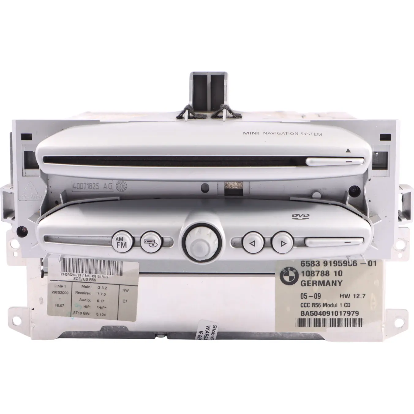Mini Cooper R55 R56 R57 Navigation Navi Sat Nav Head Unit 9195956