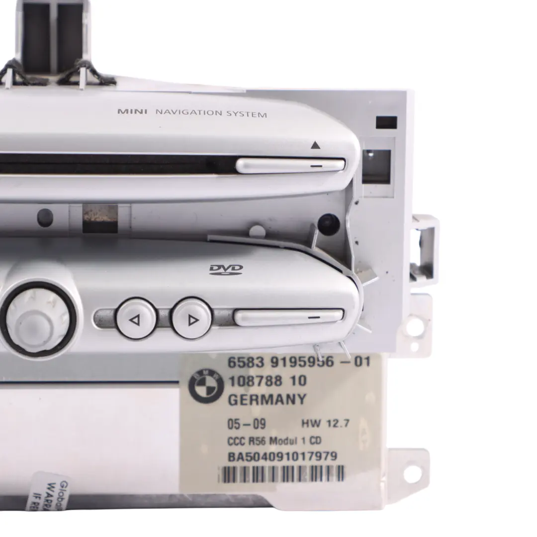 Navigazione Navi Sat Nav Head Unit per Mini Cooper R55 R56 R57 con numero di parte 9195956 Mini Cooper R55 R56 R57 Navigazione Navi Sat Nav Head Unit - SKU 9195956-2 - Numero di parte 9195956