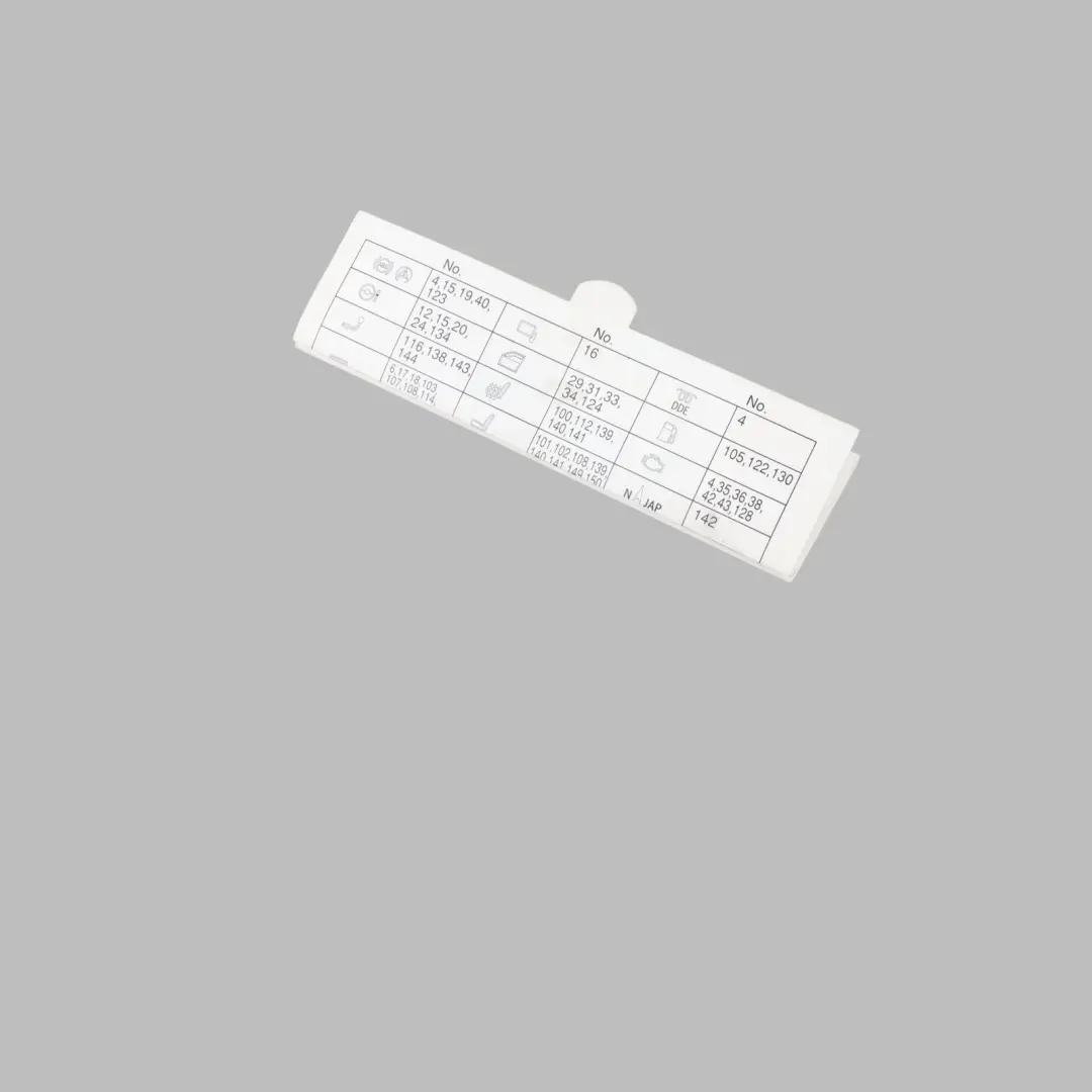 BMW X6 E71 Scheda Mappa Scatola Fusibili Raggruppamento Diagramma - SKU 9207416 - Numero di parte 9207416
