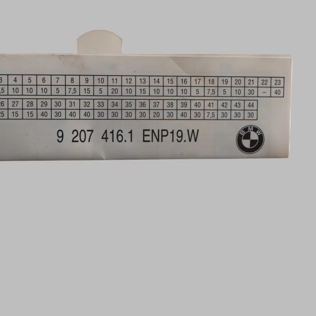 BMW X6 E71 Mapa Tarjeta Caja De Fusibles Diagrama De Agrupación - SKU 9207416 - Número de pieza 9207416