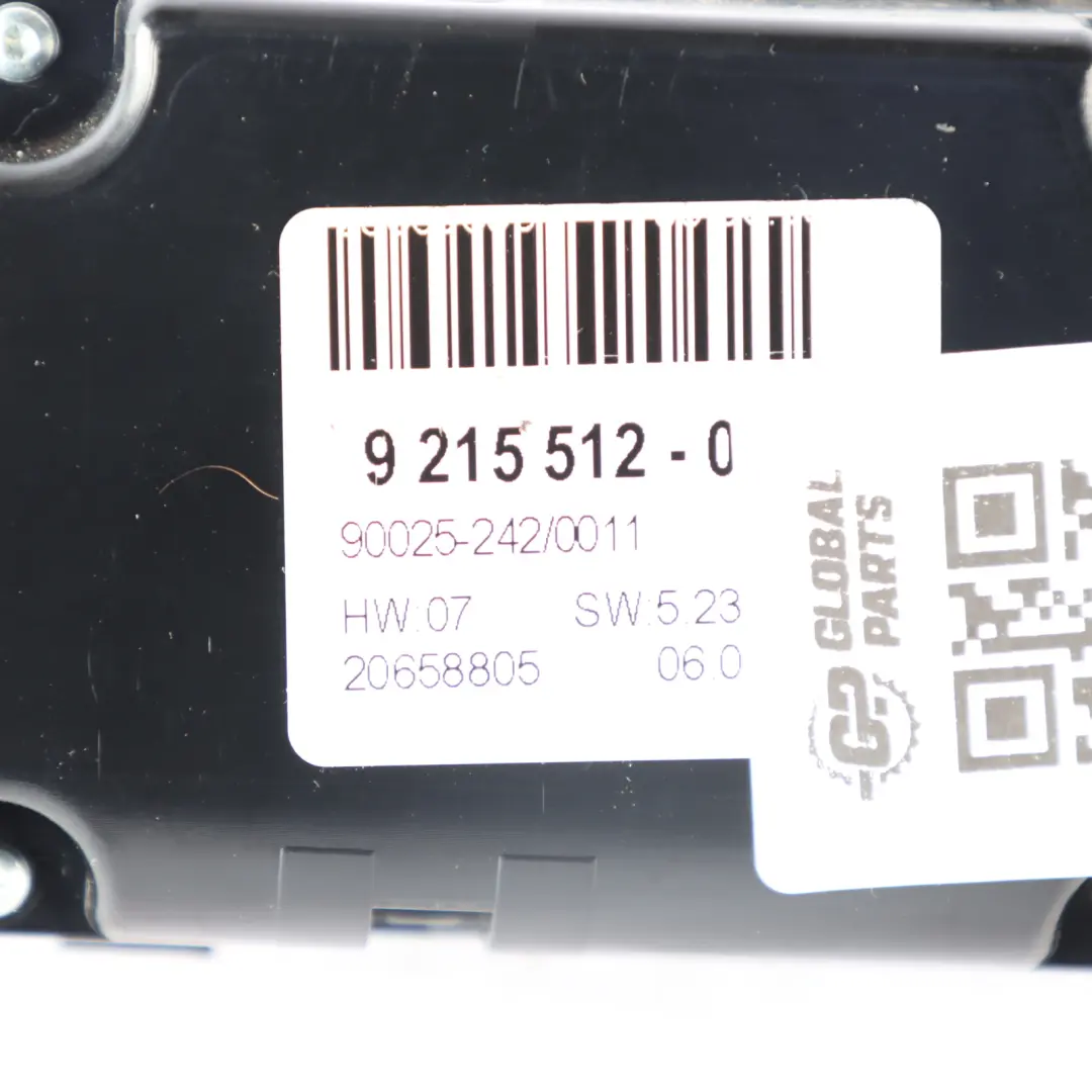 A/C Climate Heater Control Unit Switch Panel Automatic to BMW X5 E70 X6 E71 with Part number 9215512 BMW X5 E70 X6 E71 A/C Climate Heater Control Unit Switch Panel Automatic - SKU 9215512 - Part number 9215512