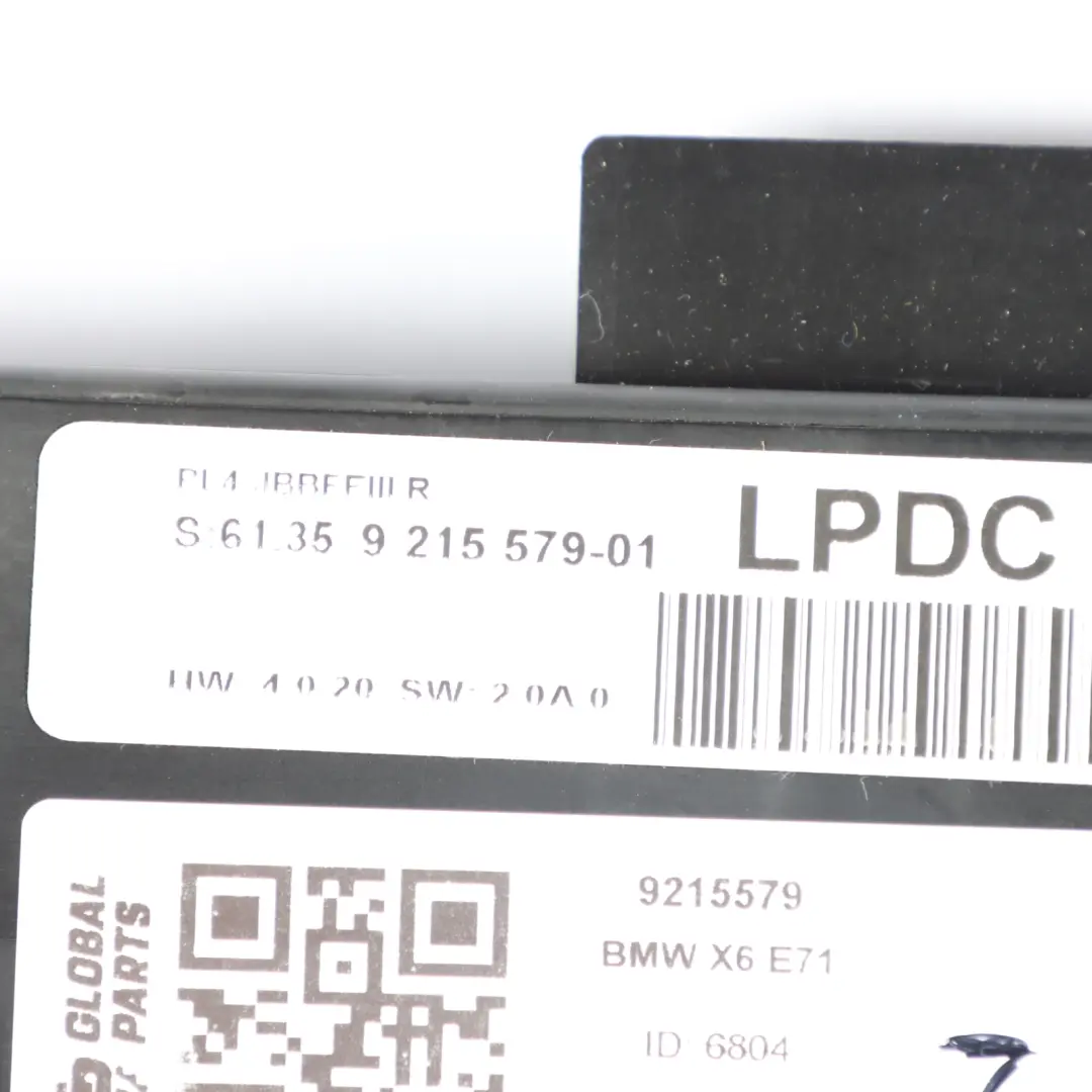 BMW X6 E71 ECU Body Control Module Junction Box PL4 JBBFEIIIR - SKU 9215579 - Part number 9215579