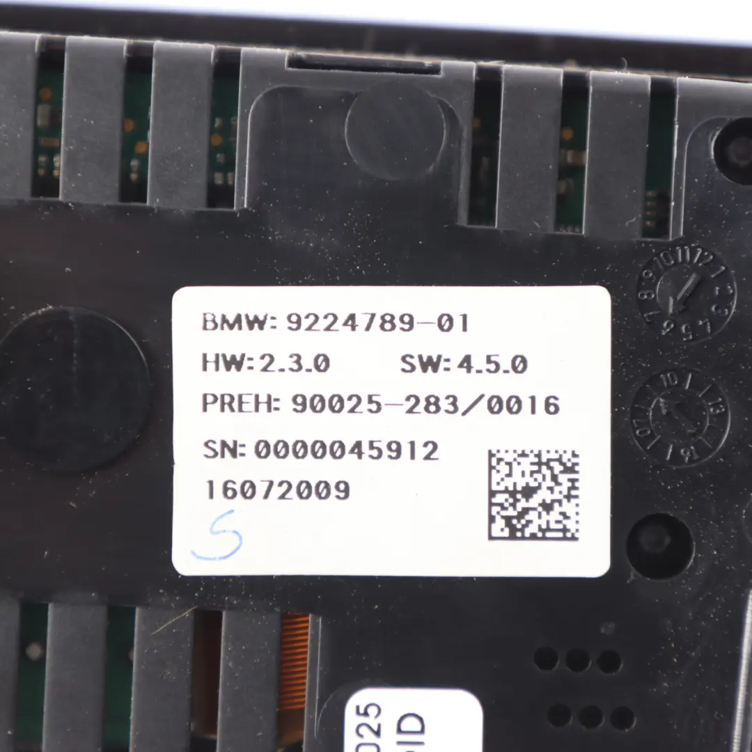 BMW F01 Module De Climatisation Arrière - SKU 9224789-1 - Numéro de pièce 9224789