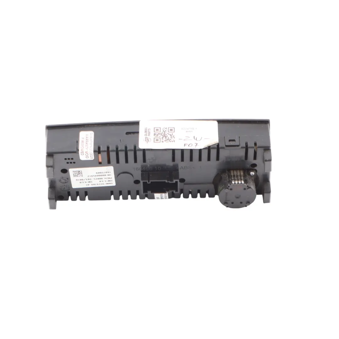 BMW F01 Rear A/C Control Panel Air Conditioning Unit Module - SKU 9224789-1 - Part number 9224789