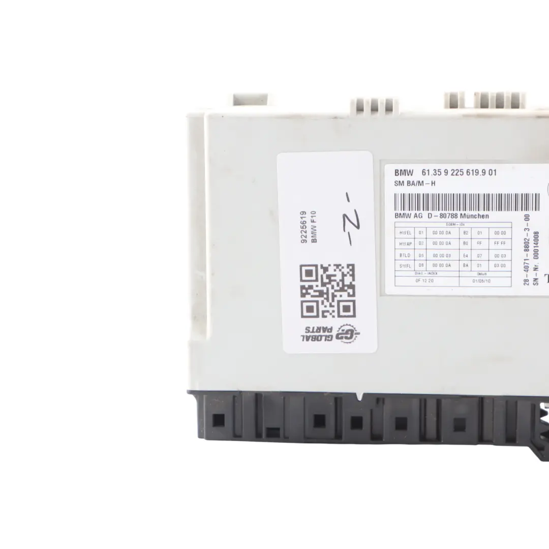 BMW F10 Unité De Commande Du Module Mémoire Siège Avant Électronique ECU - SKU 9225619 - Numéro de pièce 9225619