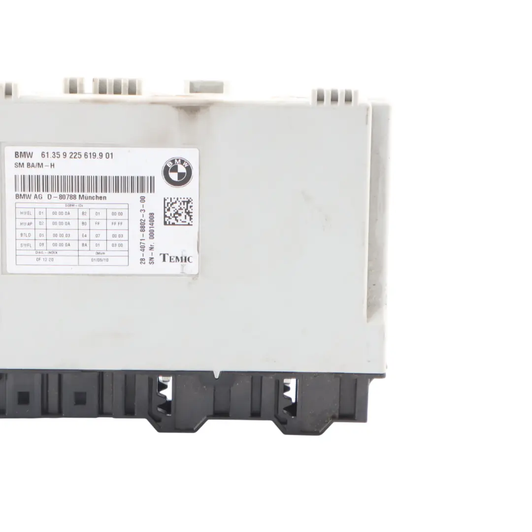 BMW F10 Unité De Commande Du Module Mémoire Siège Avant Électronique ECU - SKU 9225619 - Numéro de pièce 9225619