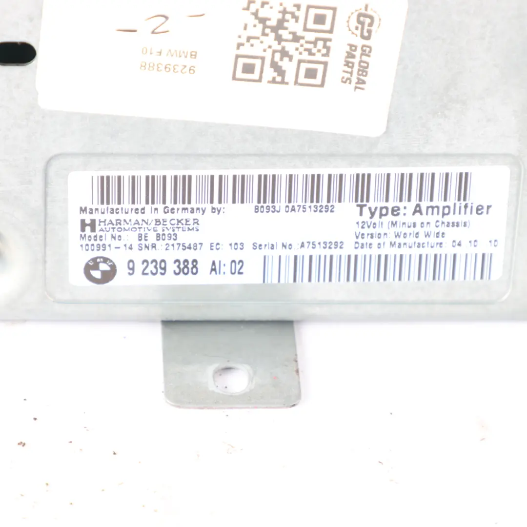 BMW F10 F10 LCI HiFi Stereo Audio Sound System Amplifier - SKU 9239388 - Part number 9239388