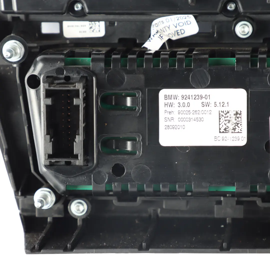 Conditioning A/C Climate Control Radio Switch Unit Panel to BMW F10 F11 Air with Part number 9328424 BMW F10 F11 Air Conditioning A/C Climate Control Radio Switch Unit Panel - SKU 9241239 - Part number 9328424