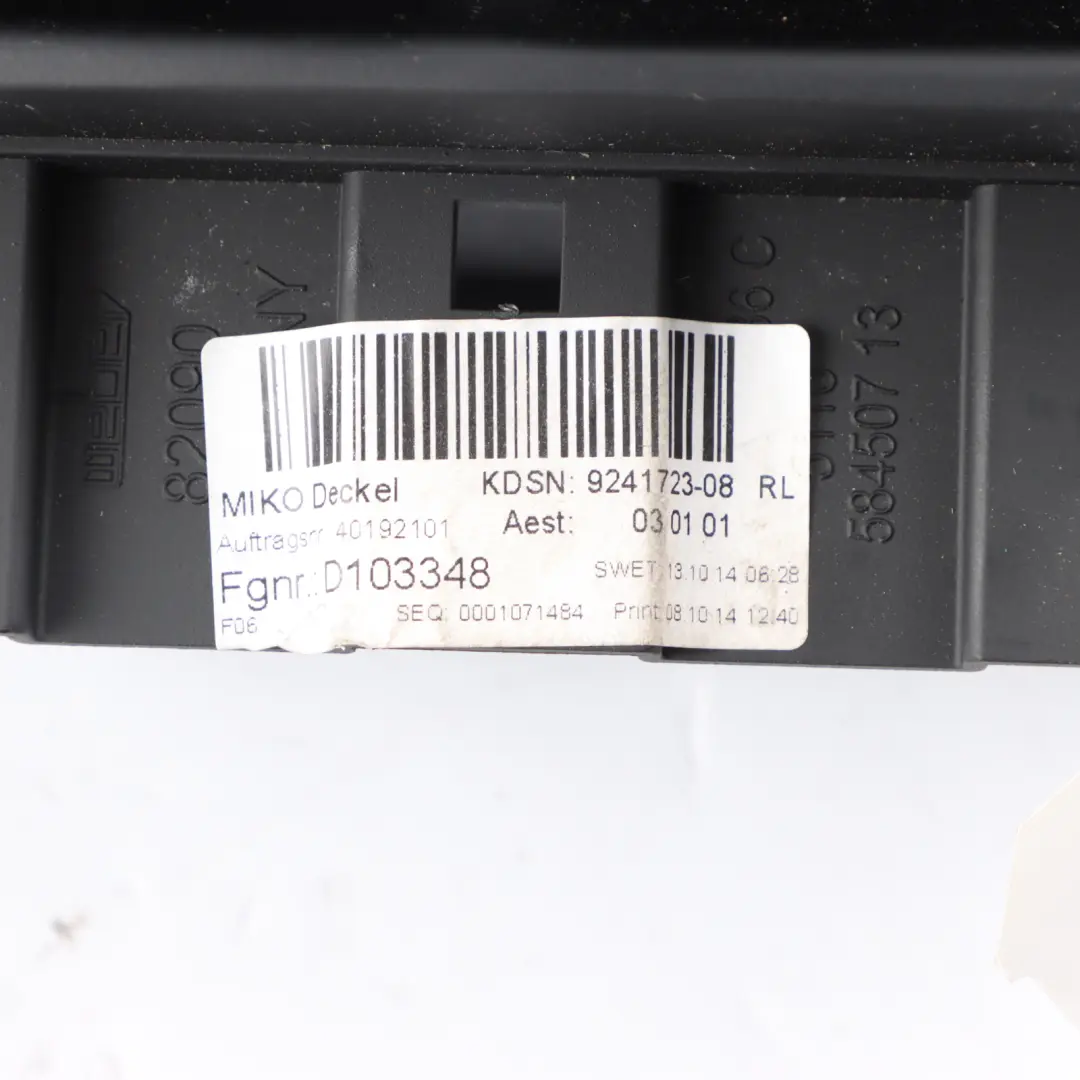 Centre Console Tray Arm Rest Armrest Leather to BMW F06 with Part number 9241723 BMW F06 Centre Console Tray Arm Rest Armrest Leather - SKU 9241723 - Part number 9241723