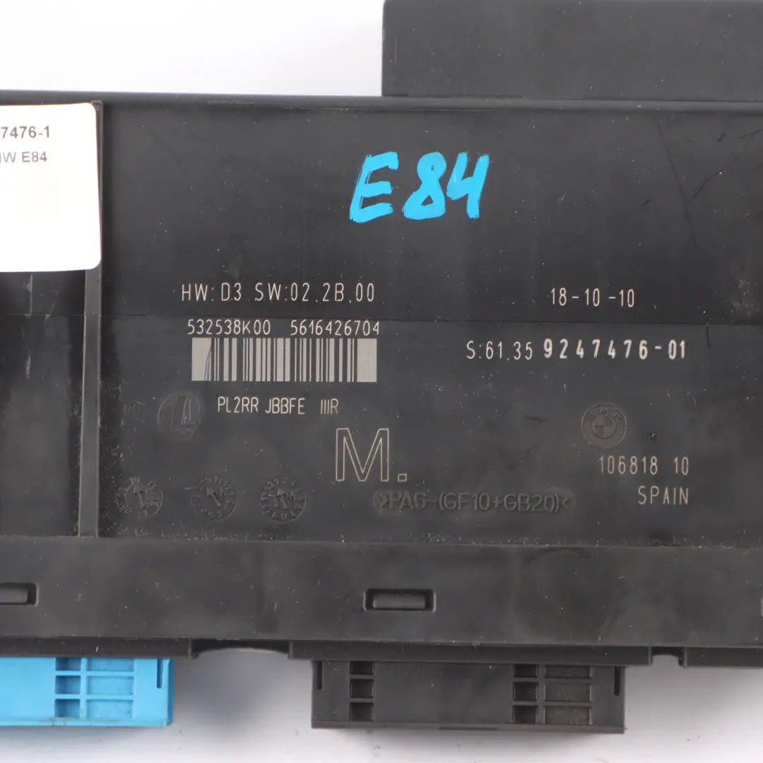 Body Comfort Control Module Unit CCM BCM to BMW E84 LCI with Part number 9247476 BMW E84 LCI Body Comfort Control Module Unit CCM BCM - SKU 9247476-1 - Part number 9247476