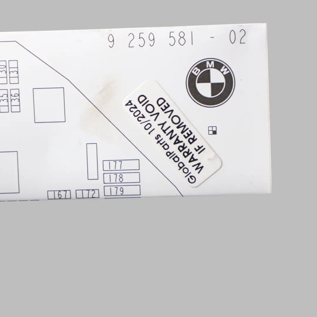 BMW X3 F25 Map Card Fuse Box Grouping Diagram - SKU 9259581 - Part number 9259581