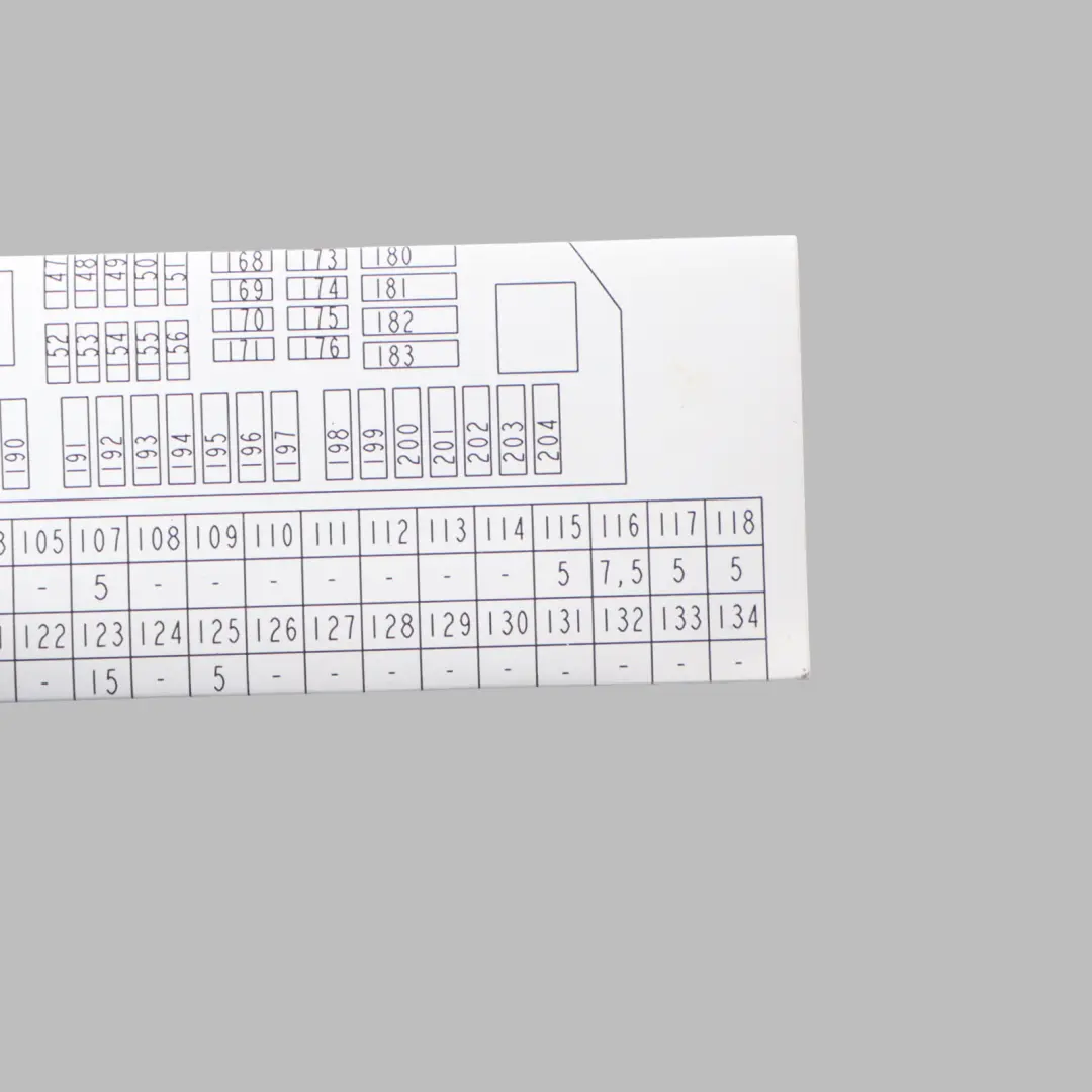 BMW X3 F25 Map Card Fuse Box Grouping Diagram - SKU 9259581 - Part number 9259581