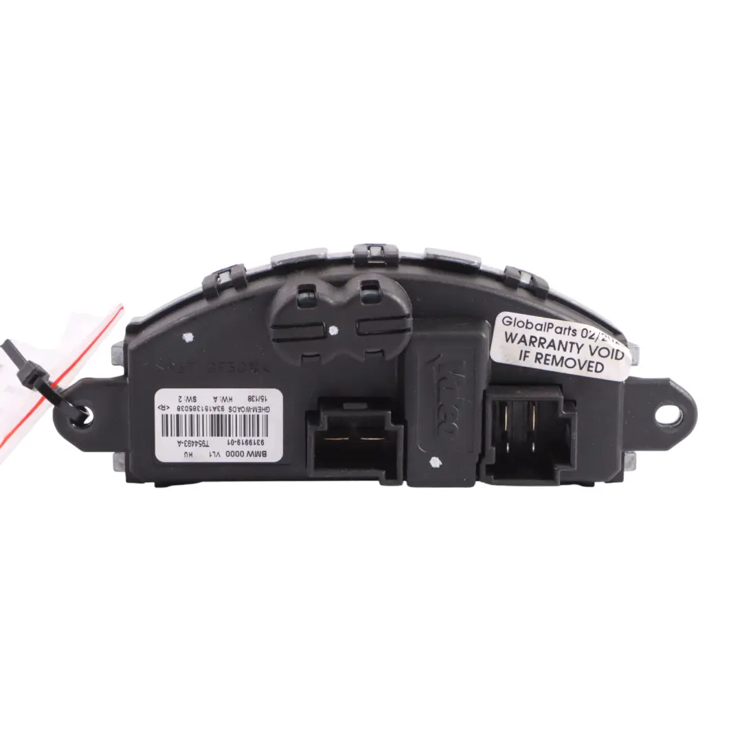 BMW F20 F21 F30 F31 F32 Heater Control Blower Fan Regulator Resistor 9319919 - SKU 9276112 - Part number 9276112