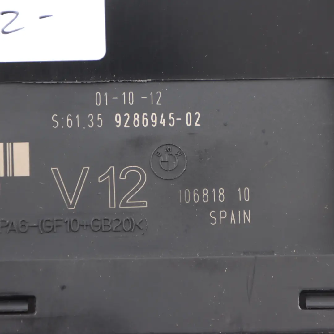 Control Unit BMW F06 F10 F11 F12 F13 Junction Box to Comfort with Part number 9286945 Comfort Control Unit BMW F06 F10 F11 F12 F13 Junction Box - SKU 9286945 - Part number 9286945