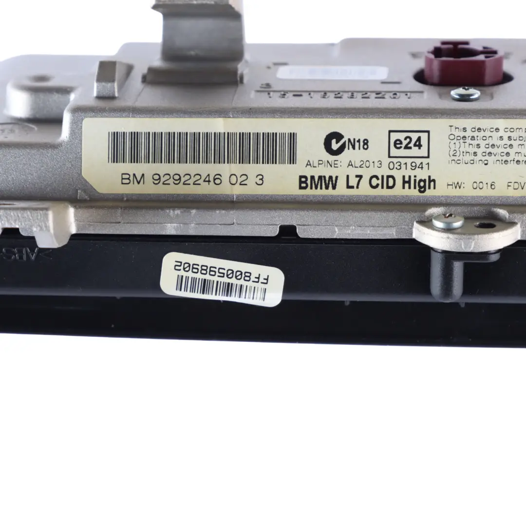  Display Screen BMW F20 F21 F22 Central Information Infotainment 8,8" 9387548 - SKU 9292246 - Part number 9292246