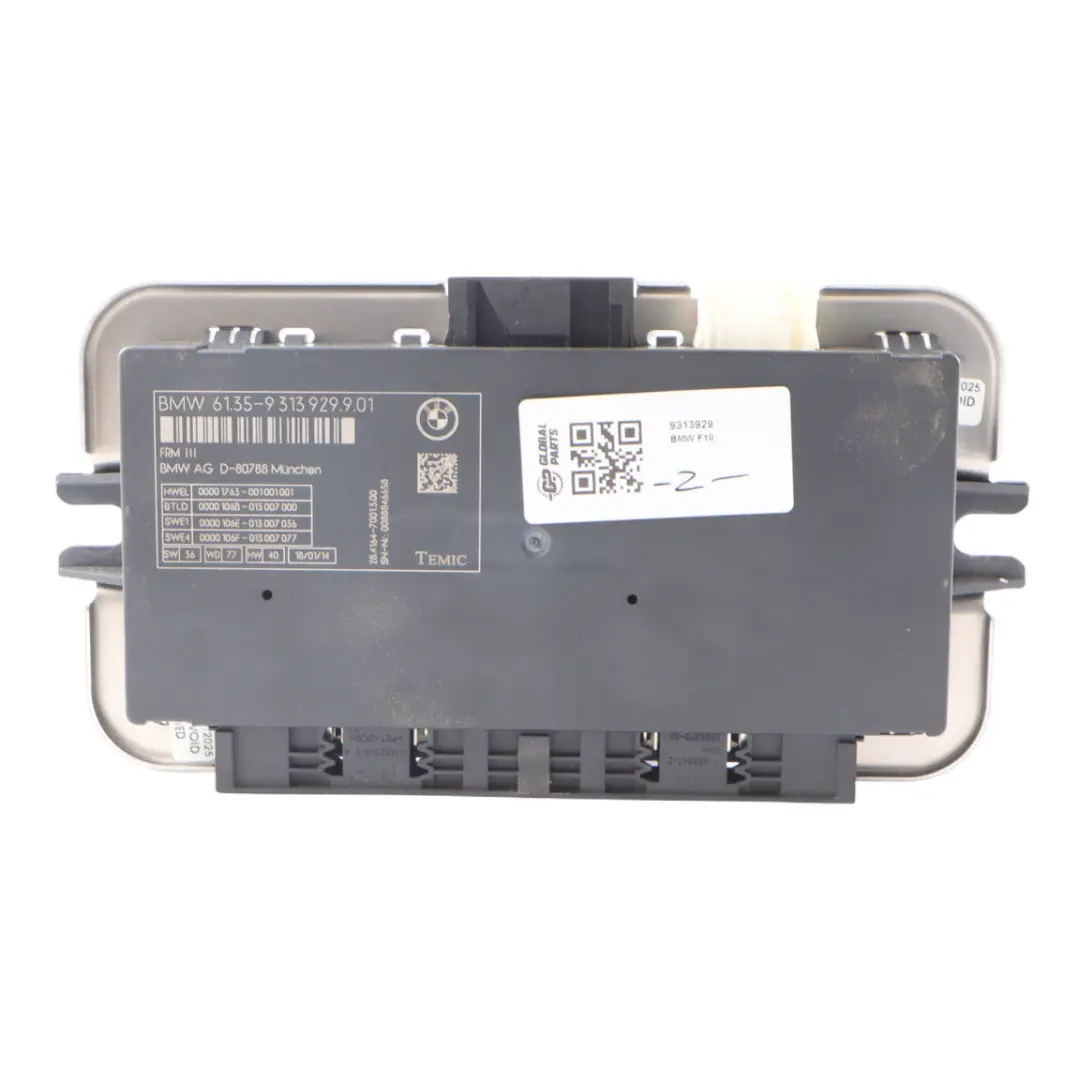 Headlight Footwell Light Control Module Control Unit FRMIII to BMW F10 with Part number 9313929 BMW F10 Headlight Footwell Light Control Module Control Unit FRMIII - SKU 9313929 - Part number 9313929