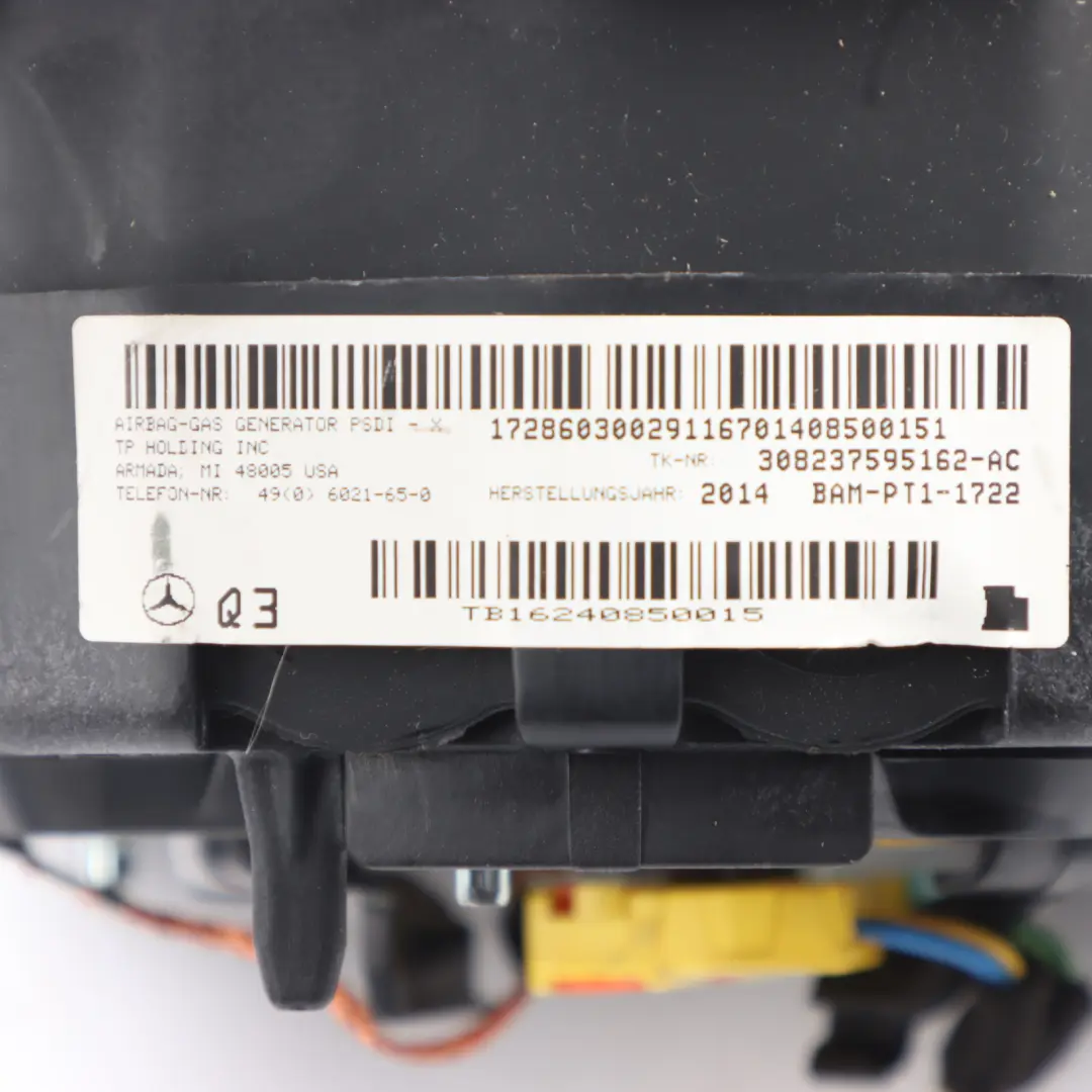Mercedes C117 Steering Wheel Bag Module Driver's Side Black - SKU A0008606103-1 - Part number A0008606103