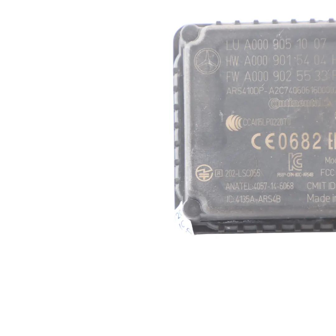 Radar Sensor Mercedes W213 Front Control Unit Module to with Part number A0009051007 Radar Sensor Mercedes W213 Front Control Unit Module - SKU A0009051007 - Part number A0009051007