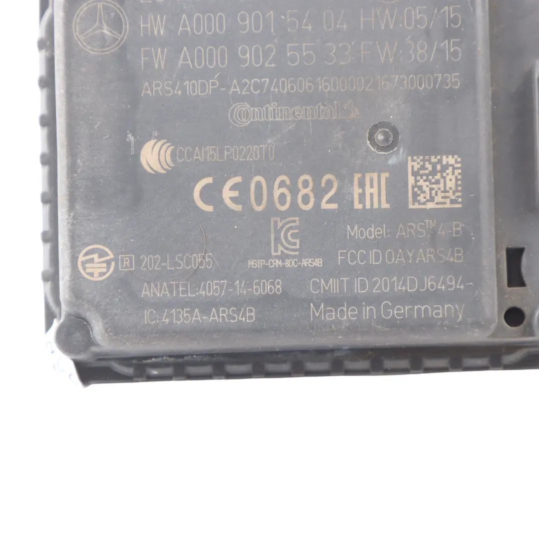 Radar Sensor Mercedes W213 Front Control Unit Module to with Part number A0009051007 Radar Sensor Mercedes W213 Front Control Unit Module - SKU A0009051007 - Part number A0009051007