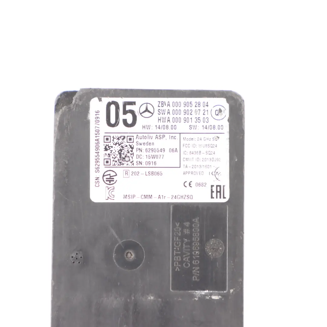 Radar Sensor Mercedes W176 W207 W246 Front Control Unit Module to with Part number A0009052804 Radar Sensor Mercedes W176 W207 W246 Front Control Unit Module - SKU A0009052804-1 - Part number A0009052804