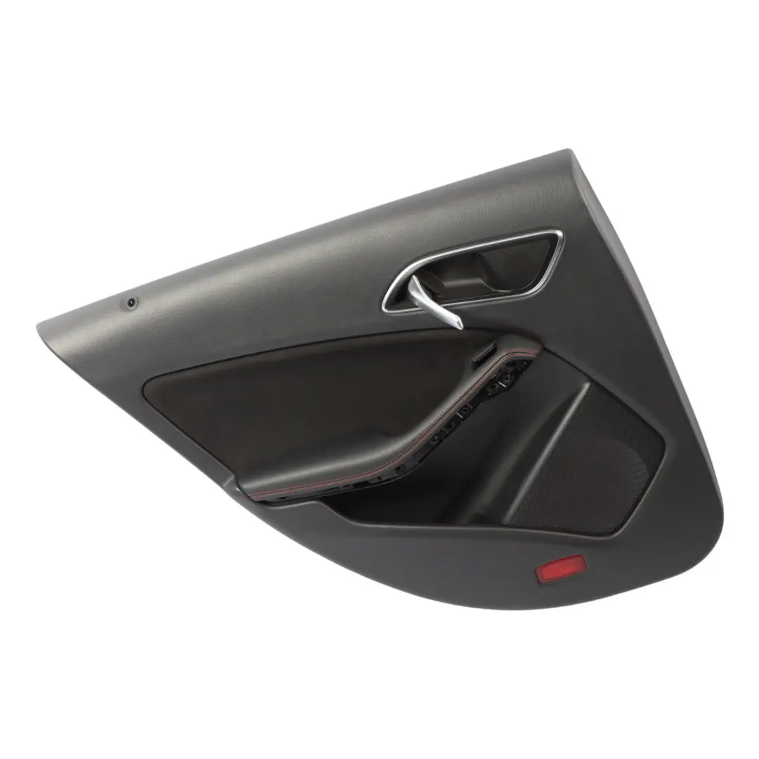 Door Card Trim Panel Leather Black Left N/S to Mercedes C117 Rear with Part number A1177301300 Mercedes C117 Rear Door Card Trim Panel Leather Black Left N/S - SKU A1177301300 - Part number A1177301300
