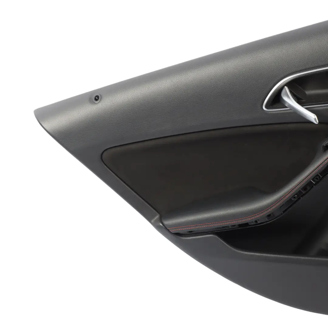 Door Card Trim Panel Leather Black Left N/S to Mercedes C117 Rear with Part number A1177301300 Mercedes C117 Rear Door Card Trim Panel Leather Black Left N/S - SKU A1177301300 - Part number A1177301300