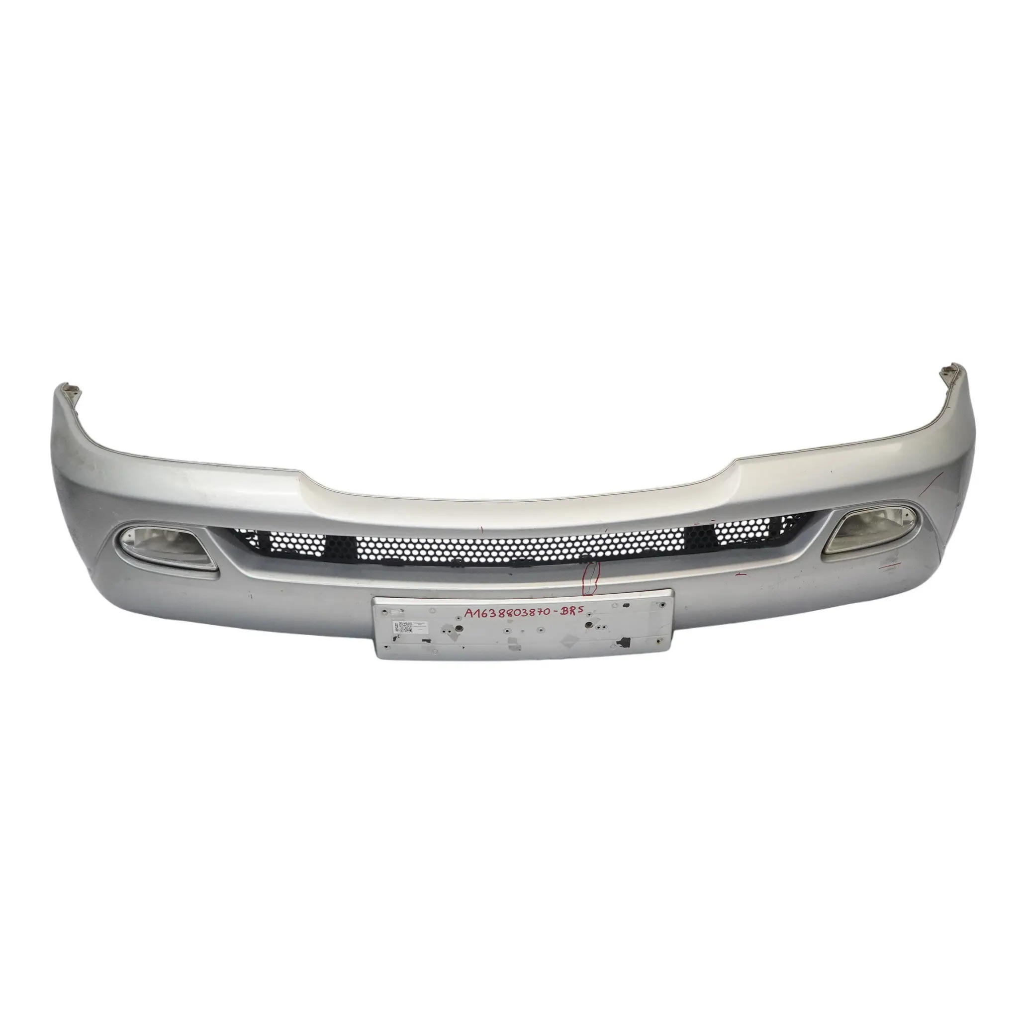 Mercedes ML W163 Front Bumper Trim Panel Brilliant Silver Metallic - 744